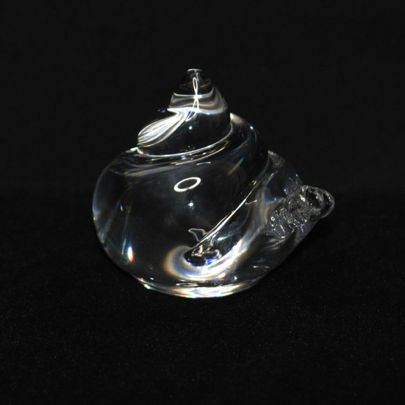 Kosta Boda Crystal Snail Paperweight Figurine 2" Signed WH5590 - Picture 9 of 12
